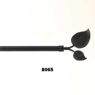 8065铁艺窗帘杆 喷黑色