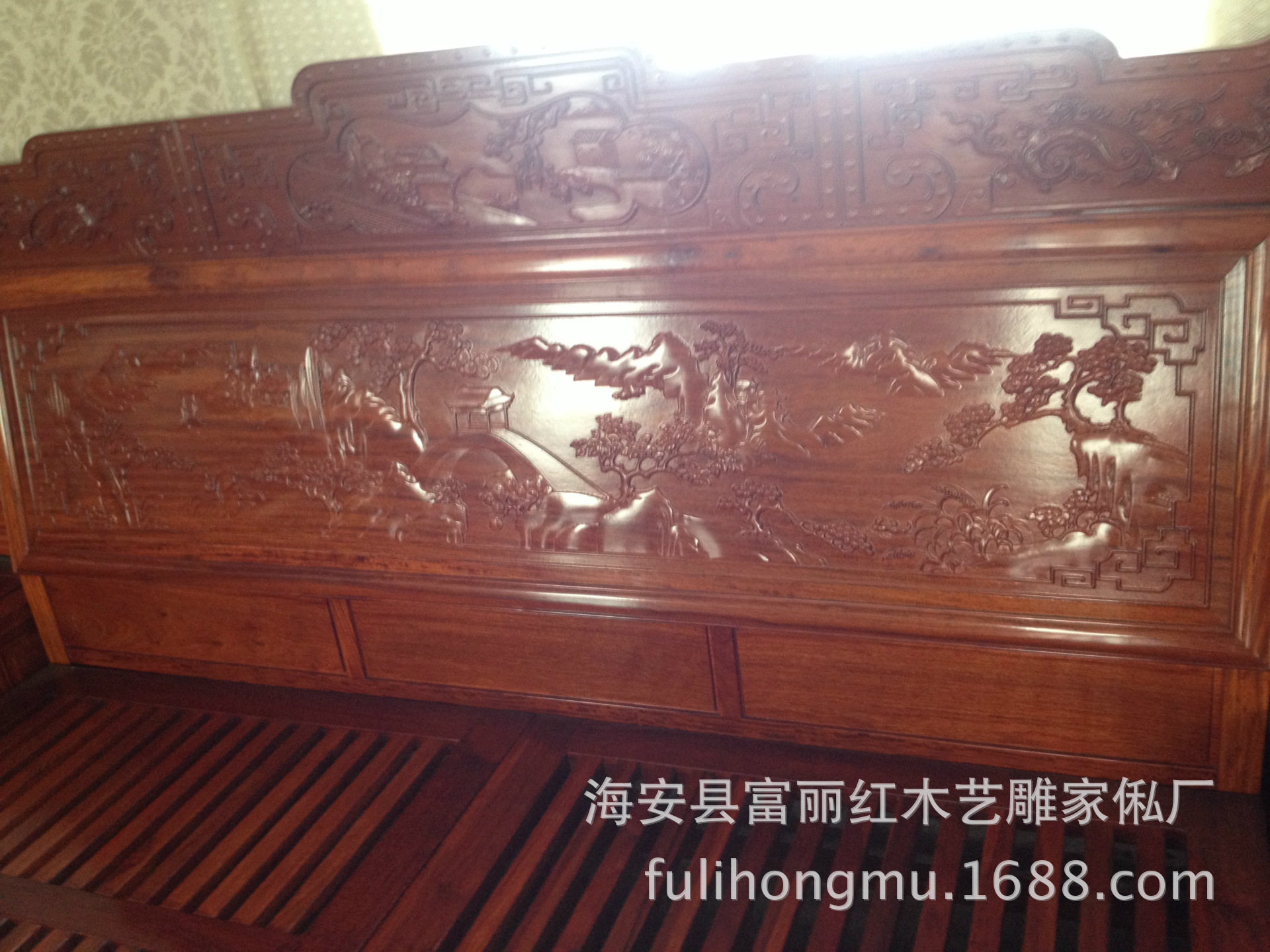 【山水画床】价格,厂家,图片,床类,海安县富丽红