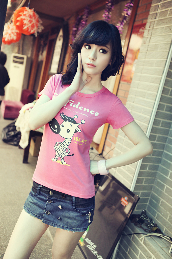 中国好货源 <em>韩潮</em>新款夏日<em>女装</em>卡通女短袖T恤 
