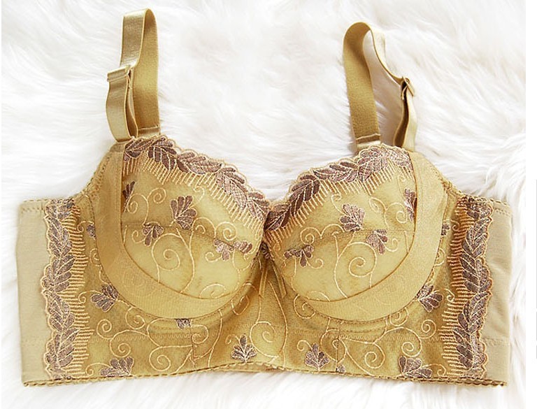 法国中脉拉卡laca同款金色美体内衣能量胸罩聚拢收型