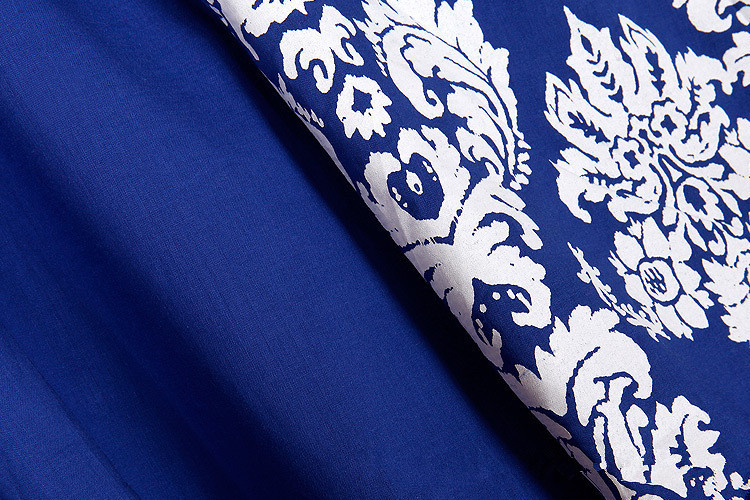 2014夏季新款青花瓷白色蓝色民族风半身裙两穿大摆裙