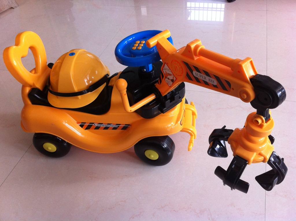儿童玩具车 工程挖土机挖掘机勾机 儿童助步车