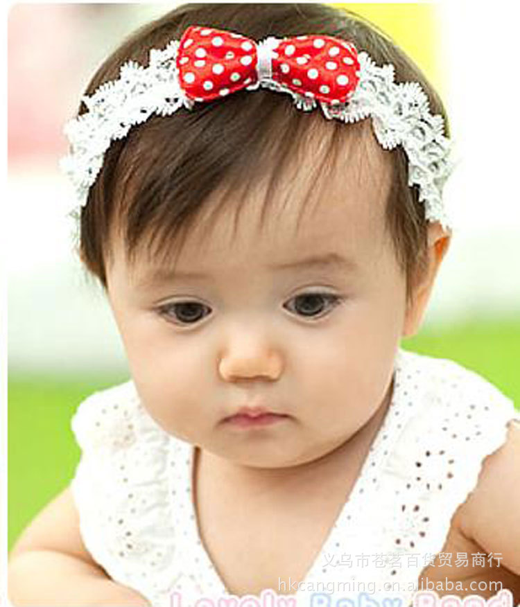 【韩国儿童发带/蝴蝶结弹力丝发带/<em>明星照</em>装饰