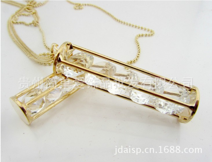 【欧美时尚典雅<em>毛衣</em>链|个性镂空<em>柱子</em>长款项链