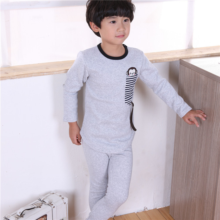 保暖内衣套装<em>加厚</em> <em>儿童</em>家居服加绒 <em>小孩睡衣纯</em>