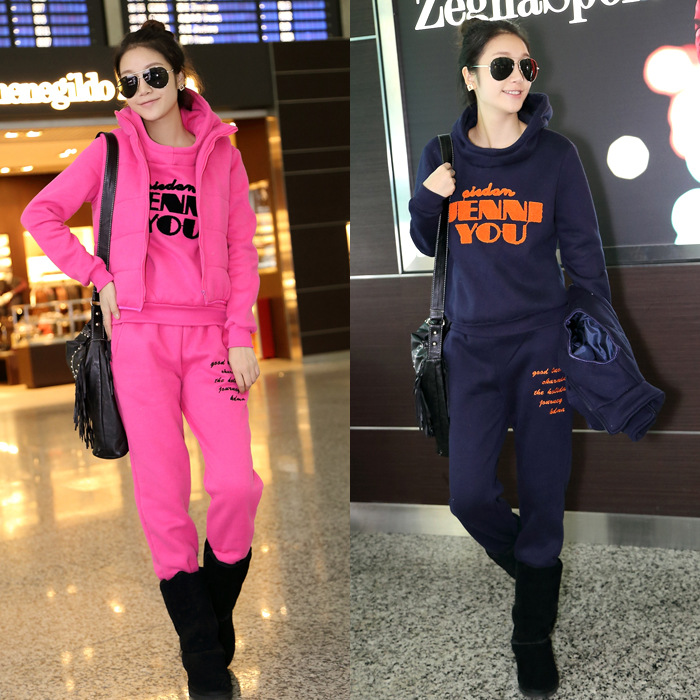 <em>卫衣三件套女秋冬</em>加厚卫衣套装冬装女冬季休闲