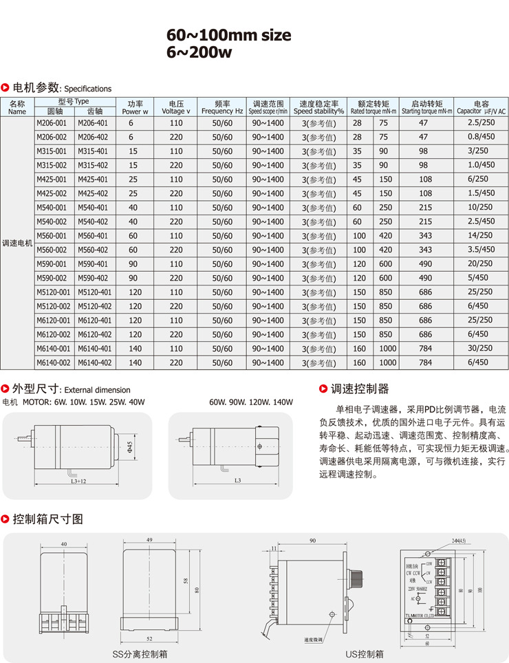 調速電機與控制器