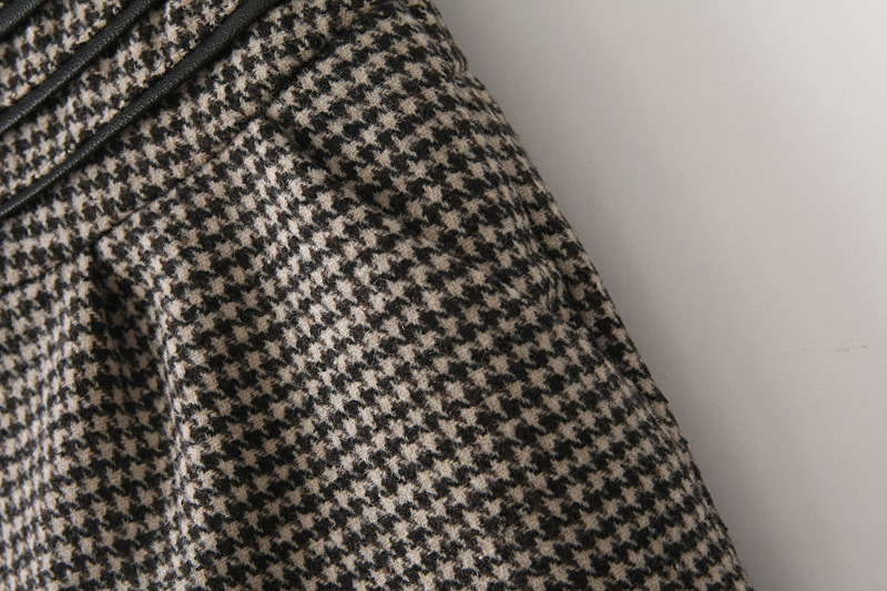 【2013<em>秋冬短裤批发</em> 千鸟格子毛呢靴裤 显瘦大