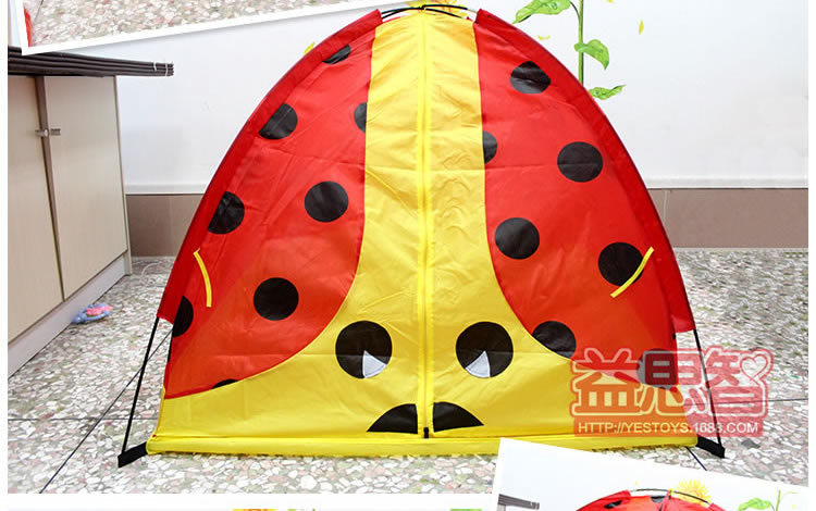 野营帐篷-彩色七星瓢虫帐篷 提高想象力儿童布