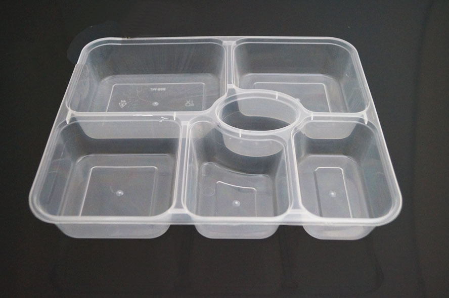 【一次性塑料餐盒,六格餐盒,外卖盒,打包盒】