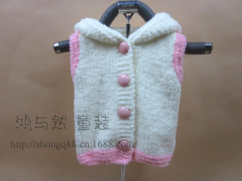 春季新款<em>珊瑚绒</em>宝宝童装毛线<em>针织</em>衣 新生儿雪