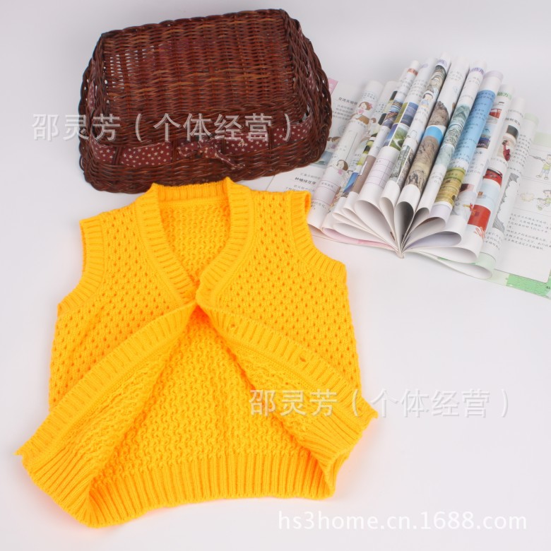 【儿童背心婴幼儿<em>马甲</em>男女小童背心纯色毛衣开