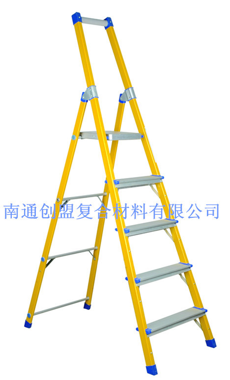 创盟半玻璃钢人字单侧梯0041