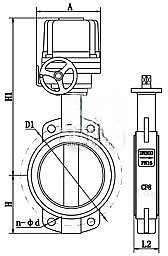 SUN YEH电动软密封蝶阀结构图