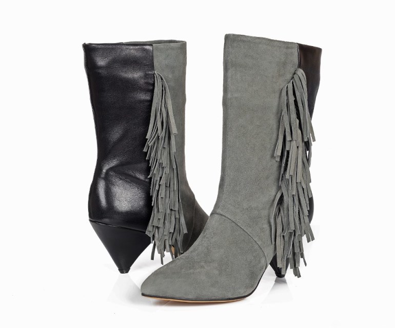 单靴、棉靴-高园园明星同款真皮女靴批发牛皮