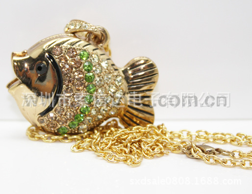 U盘-创意个性珠宝女士小提琴128gb u盘小提琴