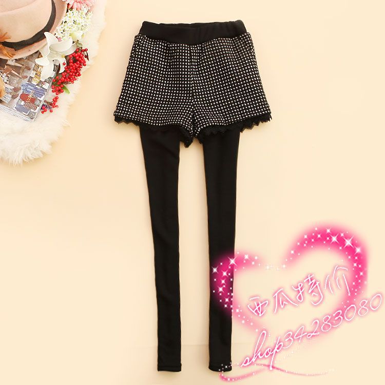 叶-g628 韩版2013<em>冬装</em>新款<em>女装</em>毛呢<em>短裤</em>加绒