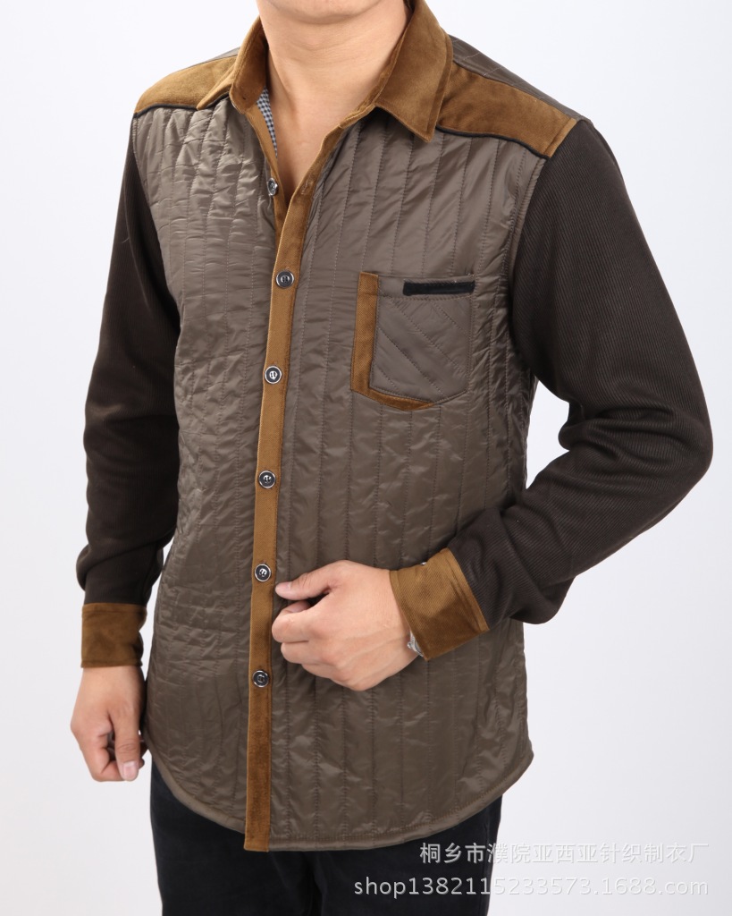 新款男装保暖衬衫