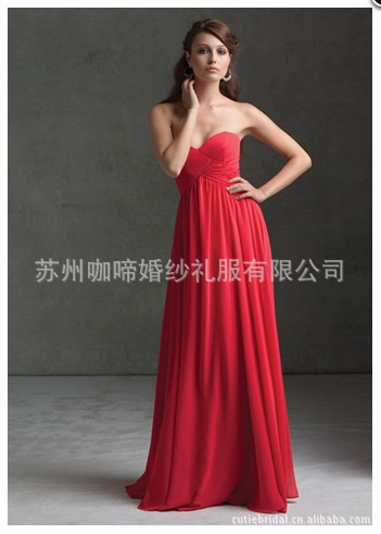 【厂家供应定制新款简单大方伴娘裙 量身定制