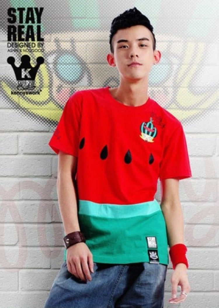 爱情公寓3水果变身TSTAYREAL 西瓜短袖短男