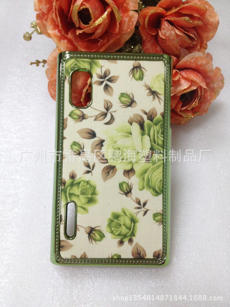 爆款彩绘布艺贴皮手机壳批发厂家LGL5一代