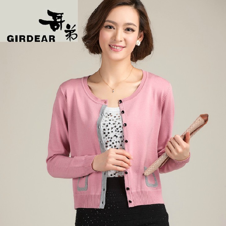 <em>哥弟</em>正品2013秋装新款女装 韩版<em>圆领</em>毛<em>针织</em>衫