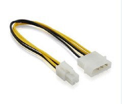 大4PIN(D型口)转CPU辅助供电方形4PIN 解决电