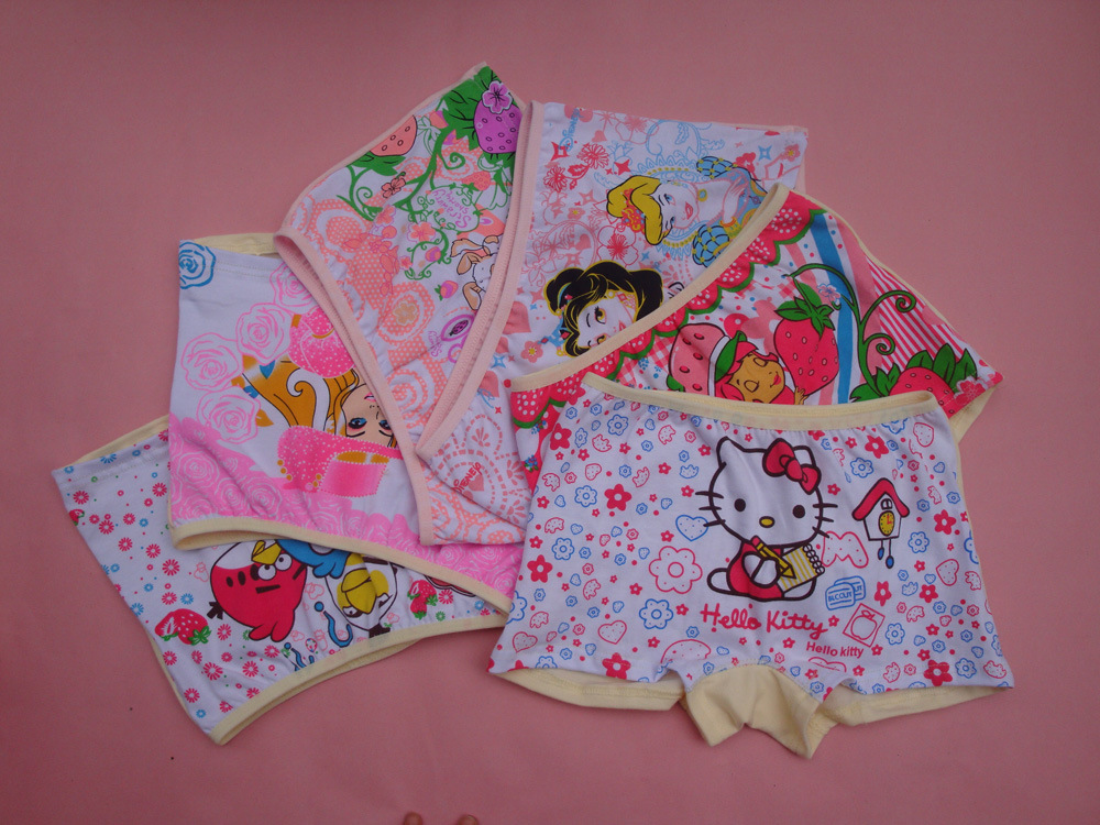 厂家直销 外贸高品质 <em>儿童</em>纯棉<em>内裤</em> <em>卡通</em>印花 女