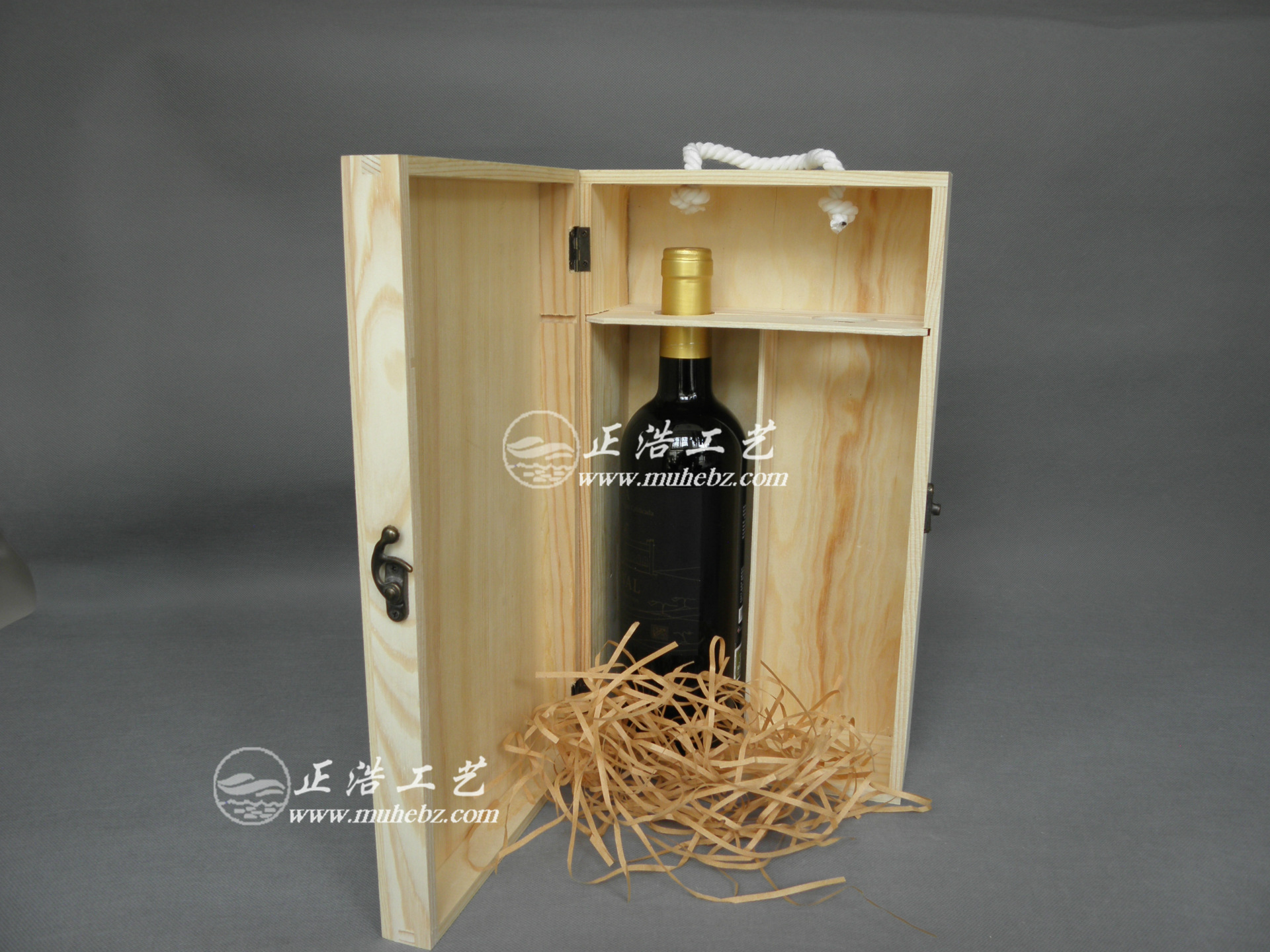 双支装烙印红酒木盒 实木酒盒