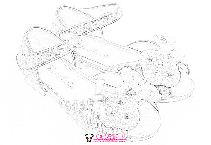 【2013夏小飞鹤<em>女</em>童鞋<em>鳄鱼</em>纹<em>皮鞋</em>珍珠镶钻蝴