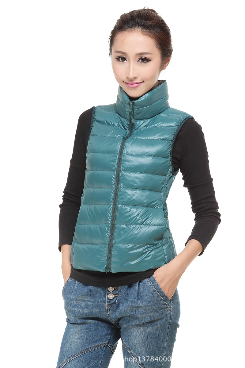 购女式<em>羽绒</em>服-秋冬立领<em>羽绒马甲女正品清仓</em> 轻