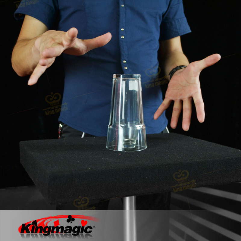 1417-kingmagic魔术道具厂家批发 -硬币穿杯桌
