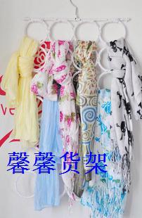 围巾架挂围巾 丝巾架 28个圈 围巾架子 围巾圈 草编 可折叠