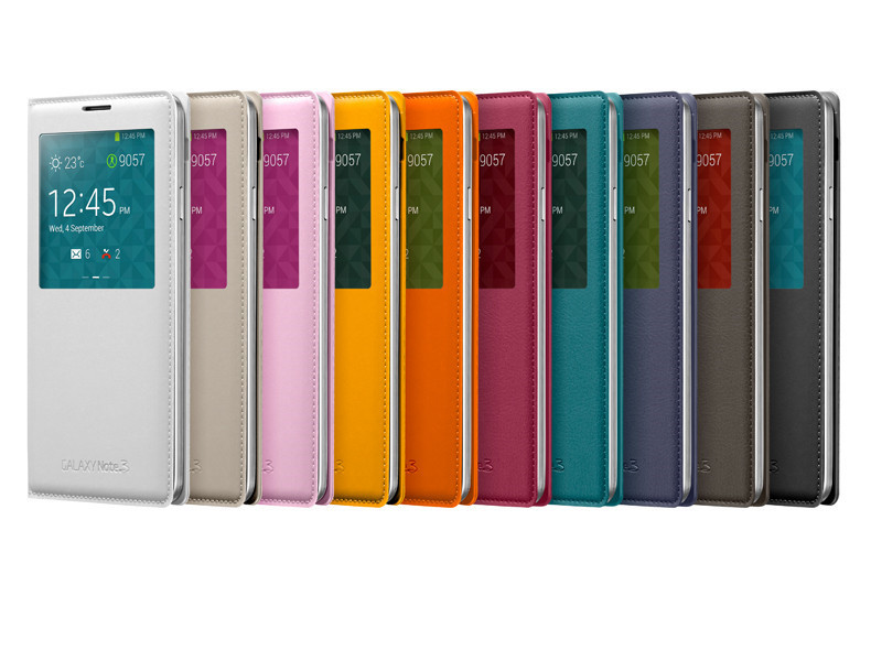 三星N9000原装手机壳 炫彩智能开屏带休眠保