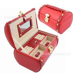 礼品包装-品硕 新品首饰盒 带化妆镜戒盘收纳盒