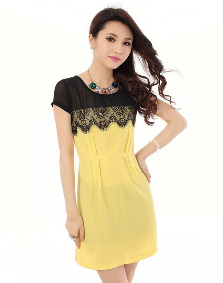 韩国<em>品牌折扣</em>印花雪纺裙 韩版甜美<em>女装</em>韩国公