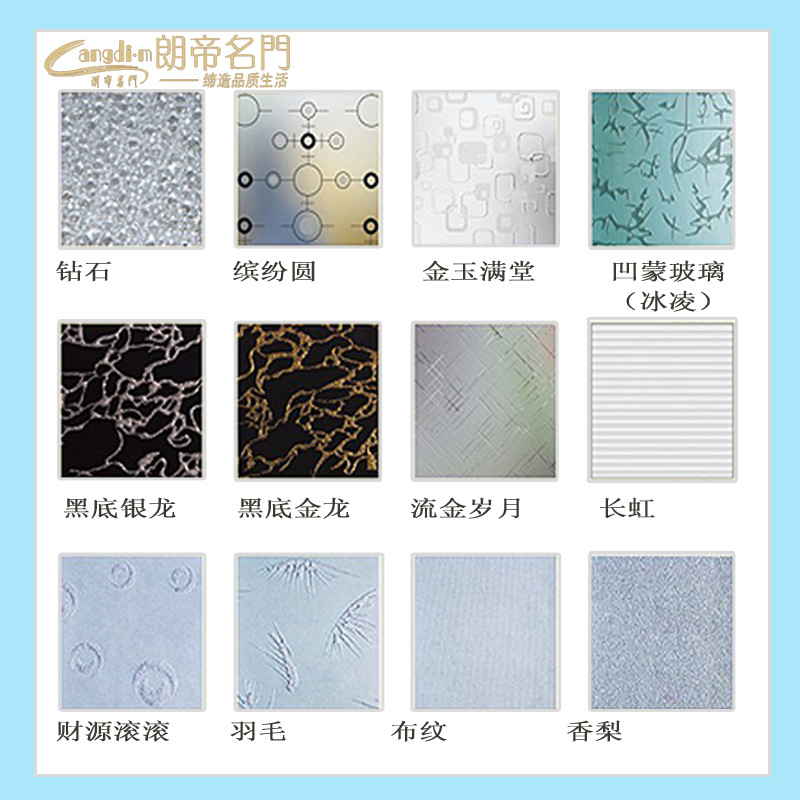 玻璃款式选择