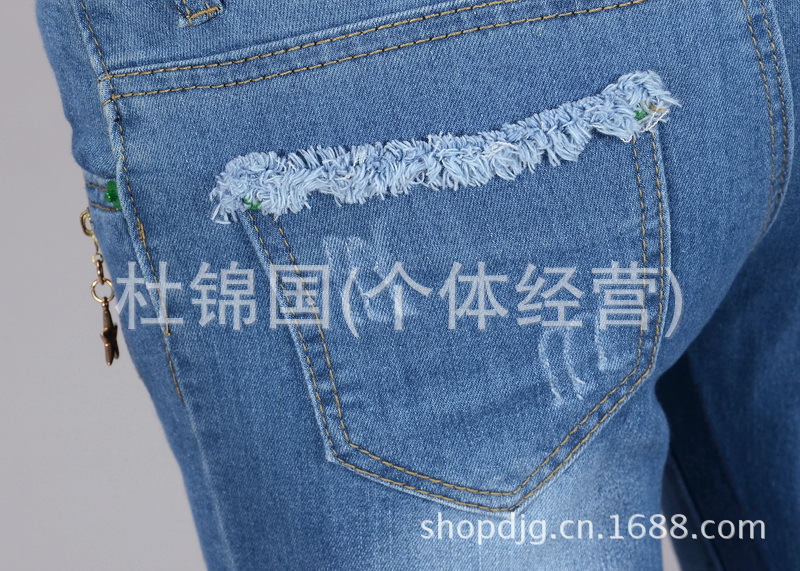 【2013新款韩版女大码<em>牛仔七分裤 女牛仔</em>铅笔