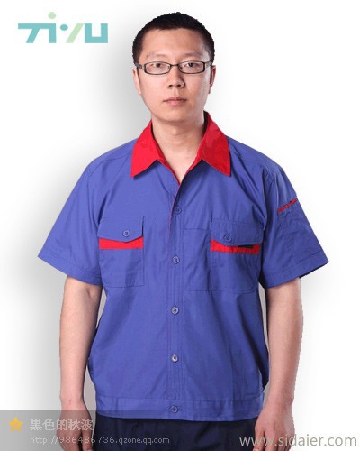 衣 短袖 夏季工作服 工程服装 机修厂工地服装建