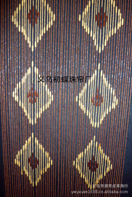 我国古典风木珠门帘窗布制品