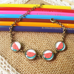 批发采购手饰-夏日小清新西瓜手链 zakka欧美