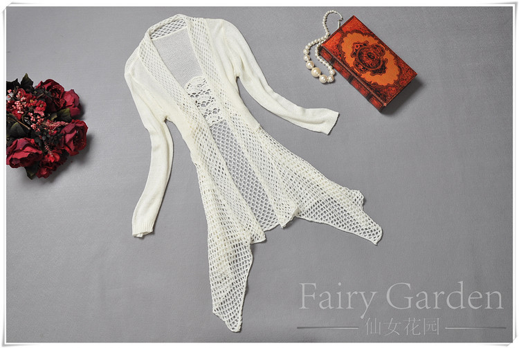 2013秋季韩版新品<em>镂空针织</em>百搭蕾丝<em>开衫</em>九分