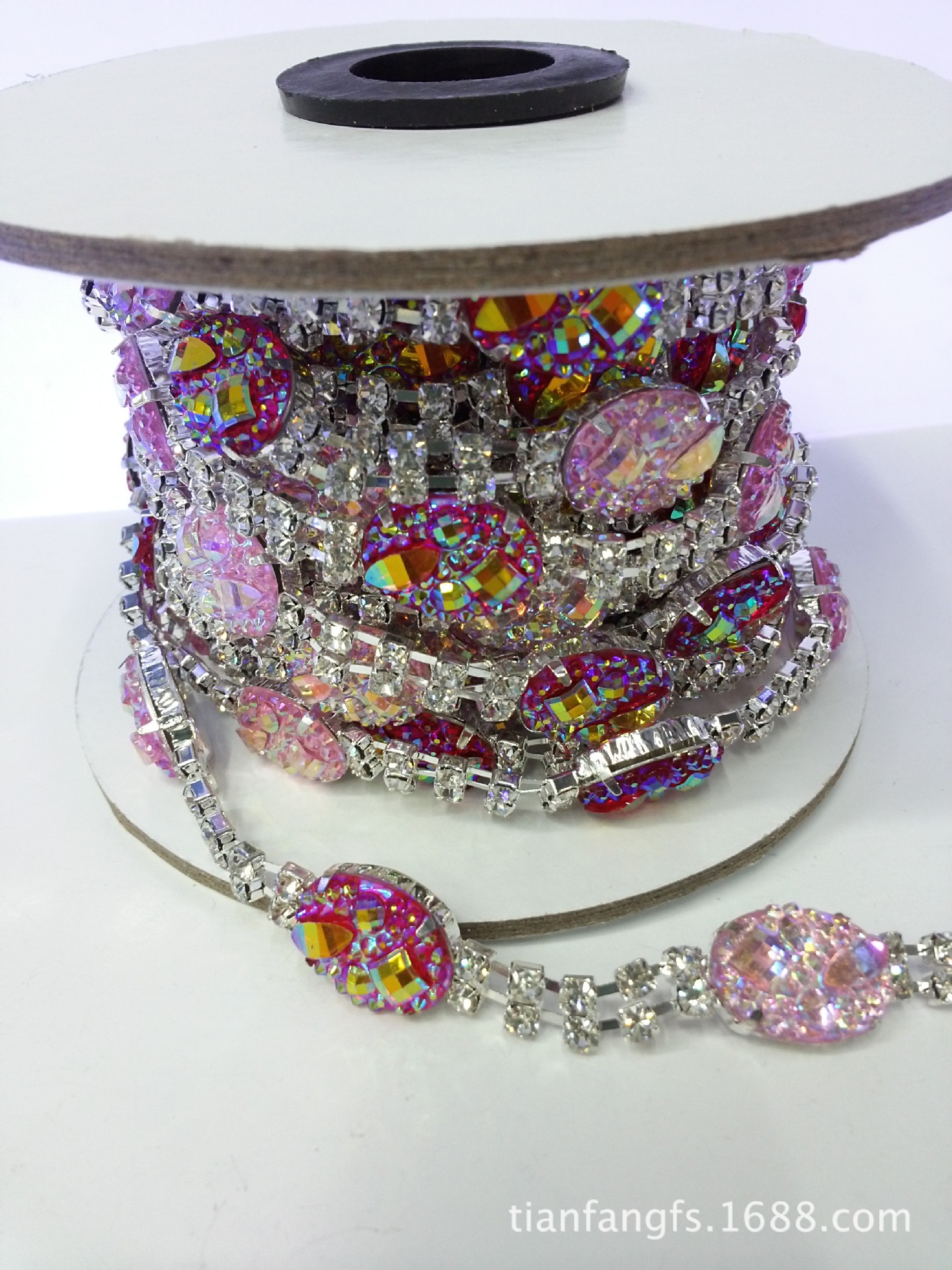 家直销新款热销爪链镶嵌AB钻服装辅料-码链】