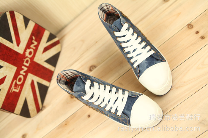 <em>梦特</em>迪斯1306高帮鞋帆布鞋<em>女鞋</em> 松糕厚底鞋 韩