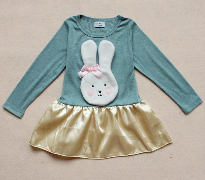 2013新款韩版外贸童装批发 可爱兔子儿童裙套