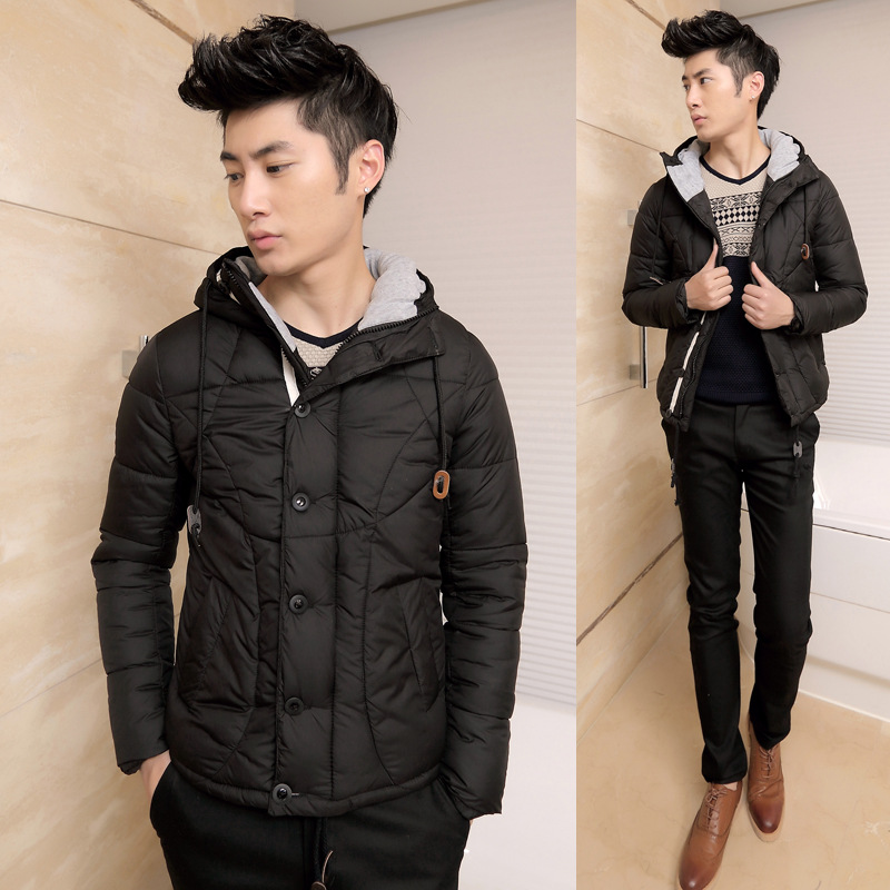 新款连帽男装<em>冬装外套</em> 男士棉衣冬季加厚棉服