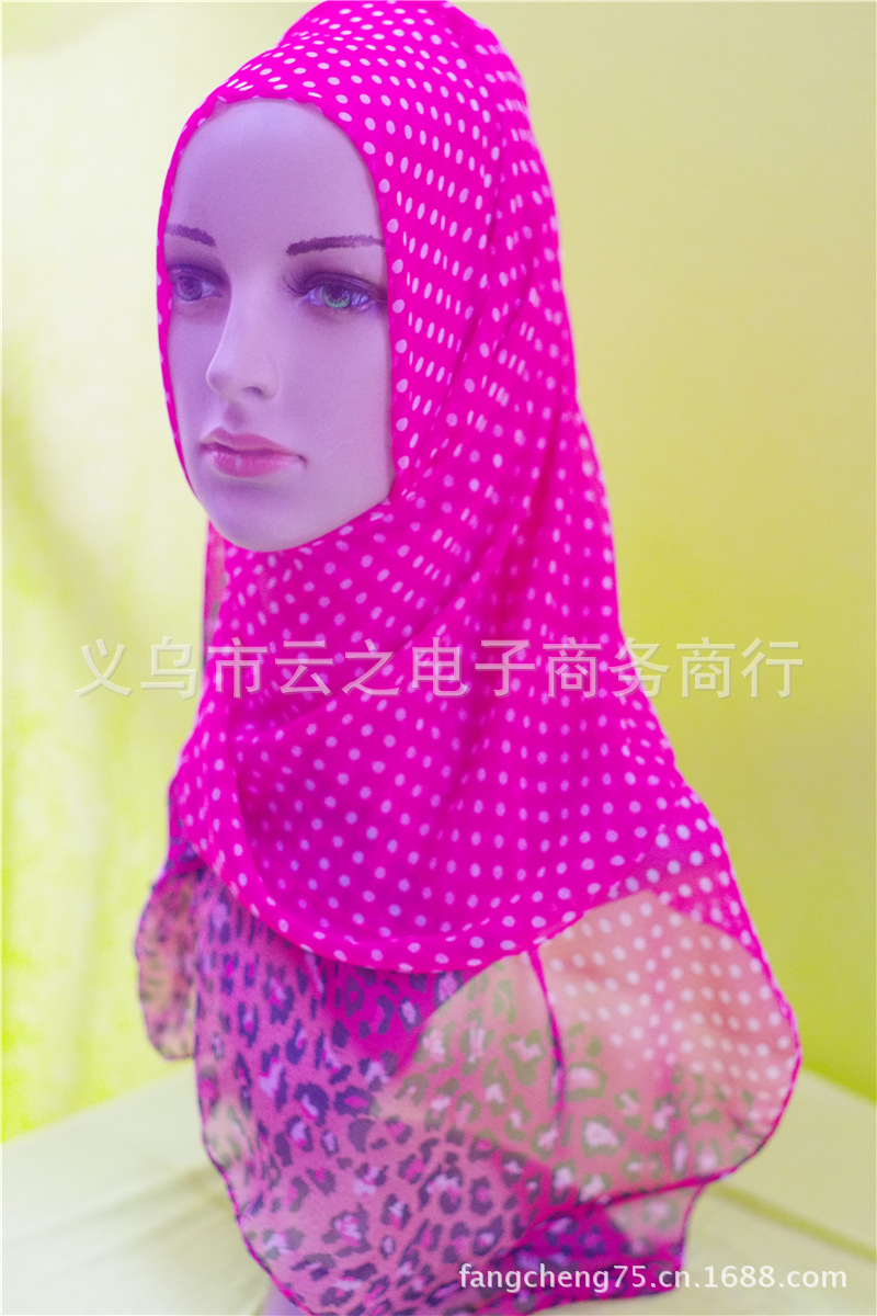 【LS-073新款穆斯林女士头巾 回族时尚纱巾1