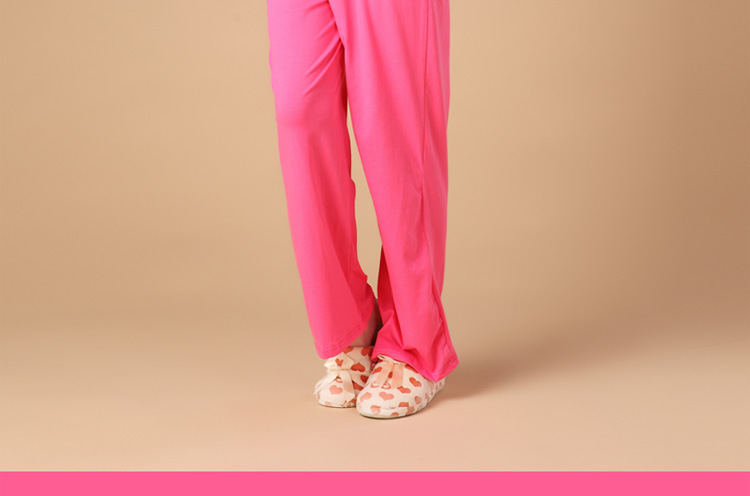 家居服秋装女士<em>可爱纯棉</em>长袖<em>长款</em>针织棉休闲睡