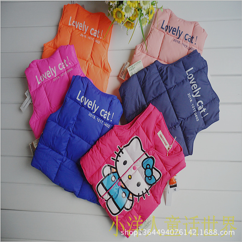 【新款儿童<em>羽绒马甲小女童</em>背心哈喽kitty小艺坊
