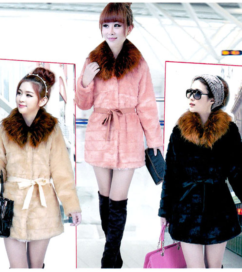 【2013<em>秋季</em>新款<em>女式</em>高仿皮草 时尚皮草风衣外